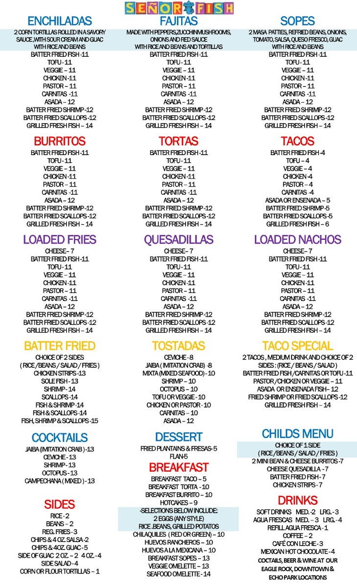 Señor Fish Menu - Image 4
